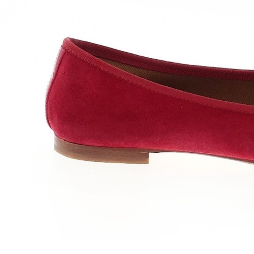 Raspberry pink suede Margaux ballet flats - Picture 2 of 4